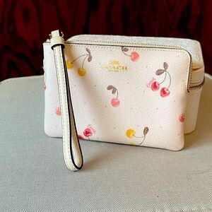 Coach Signature Cherry Jacquard wallet